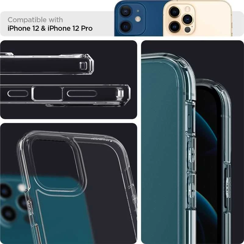 Spigen Ultra Hybrid dėklas skirtas Apple iPhone 12 Pro, spalva - Crystal Clear