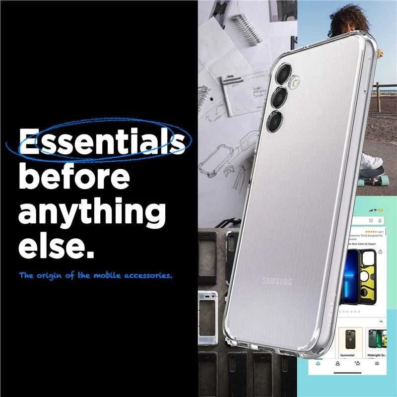 Spigen Ultra Hybrid – dėklas skirtas Samsung Galaxy A14 4G / LTE Transparent