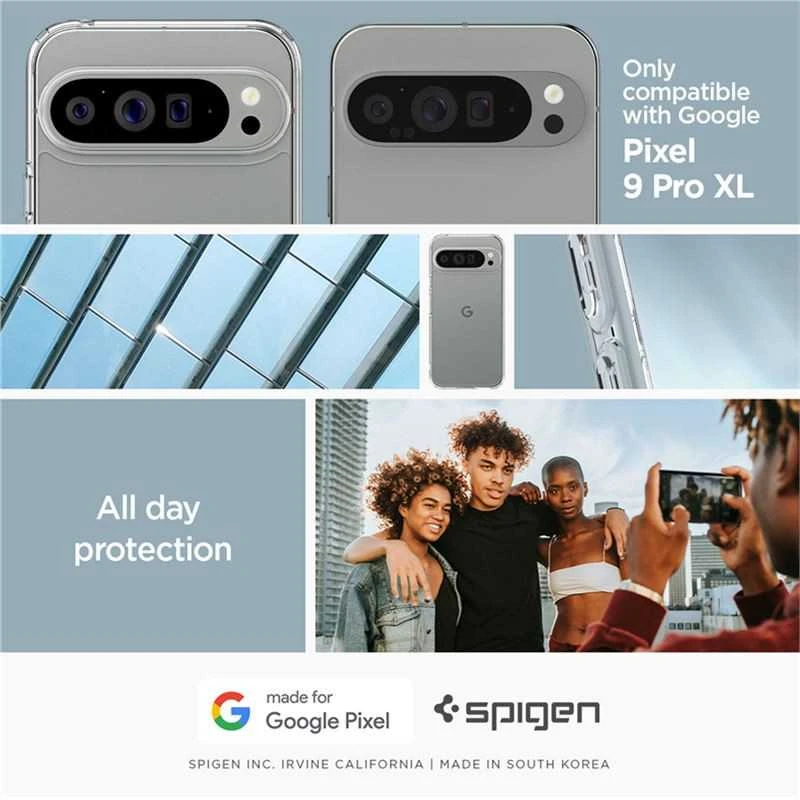 Spigen Ultra Hybrid – dėklas skirtas Google Pixel 9 Pro XL Crystal Clear