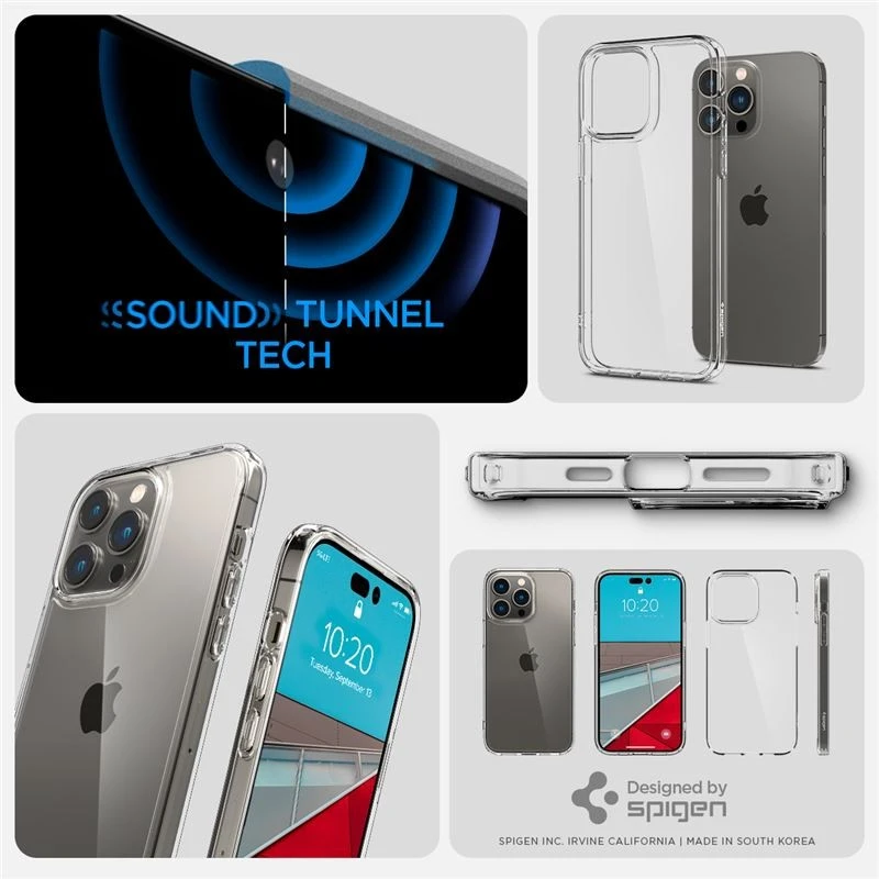 Spigen Ultra Hybrid dėklas skirtas Apple iPhone 14 Pro, spalva - Crystal Clear