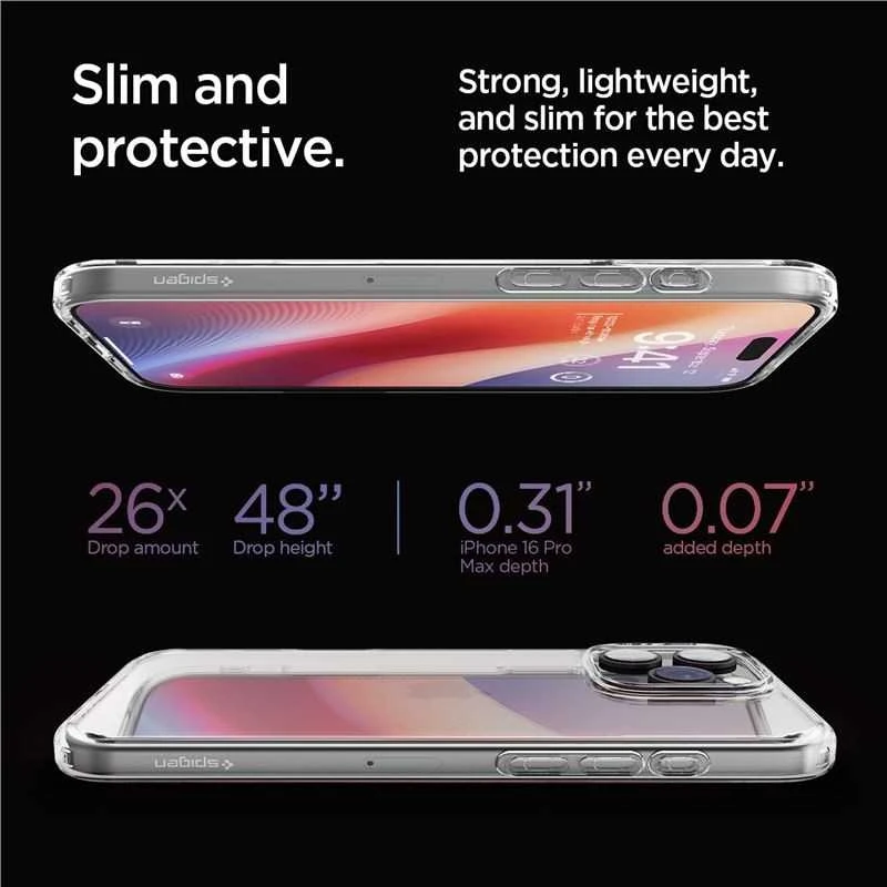 Spigen Ultra Hybrid Apple iPhone 16 Pro Max – dėklas telefonui skaidrus