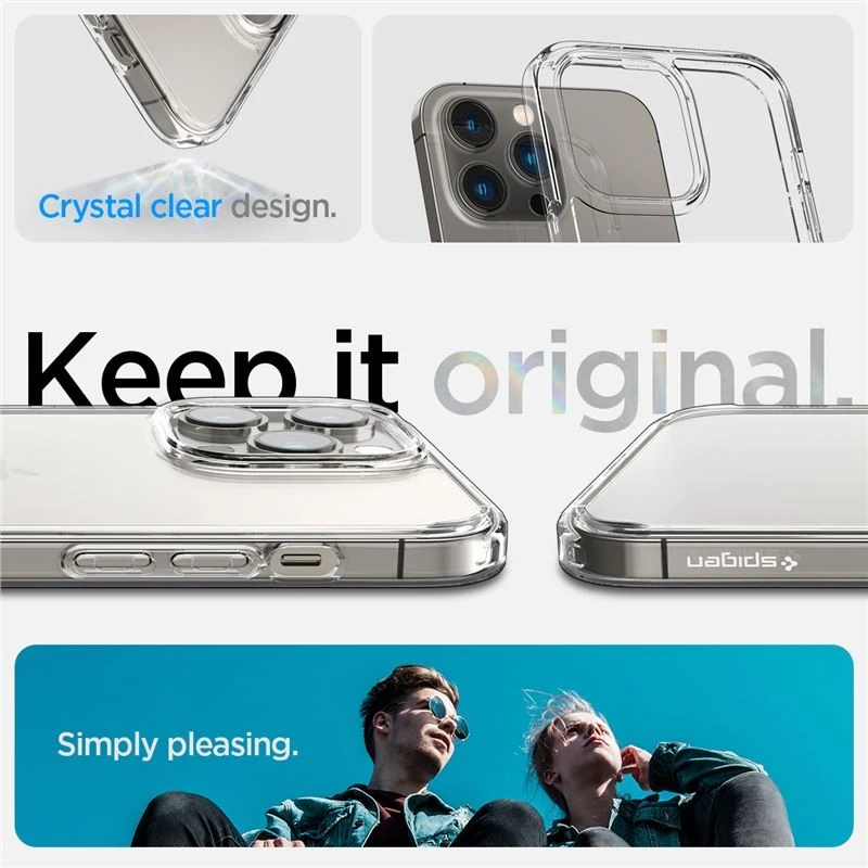 Spigen Ultra Hybrid dėklas skirtas Apple iPhone 14 Pro, spalva - Crystal Clear