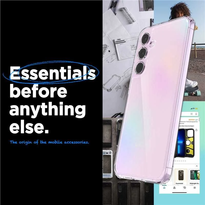 Spigen Ultra Hybrid – dėklas skirtas Samsung Galaxy A55 5G Transparent