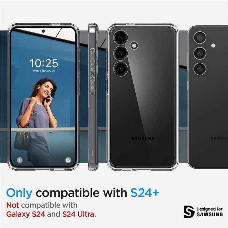 Samsung Galaxy S24 Plus Spigen Ultra Hybrid Crystal dėklas telefonui skaidrus
