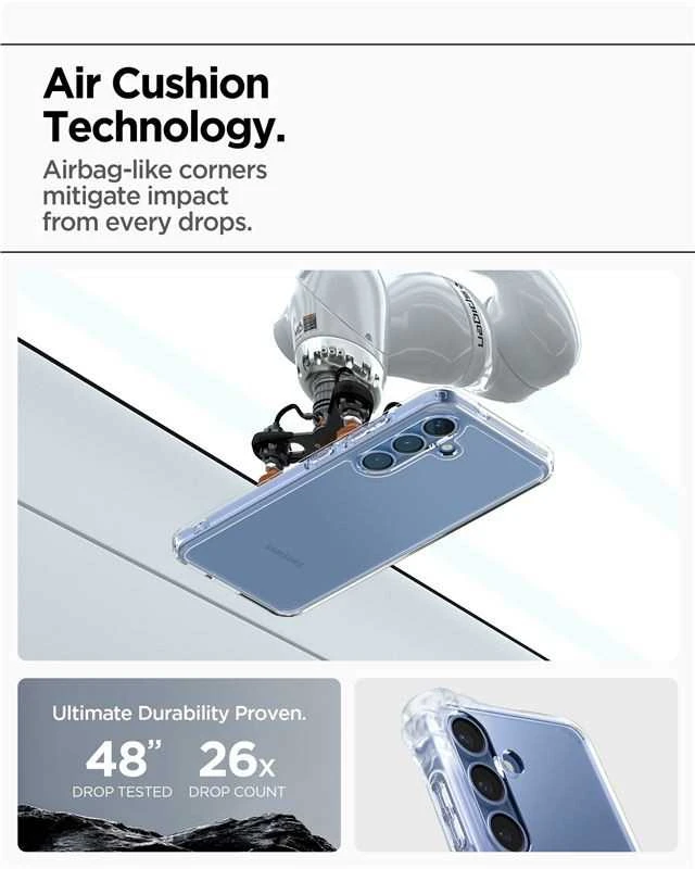Spigen dėklas ULTRA HYBRID skirtas Samsung Galaxy S25 crystal clear