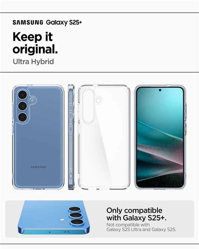 Spigen dėklas ULTRA HYBRID skirtas Samsung Galaxy S25 Plus crystal clear