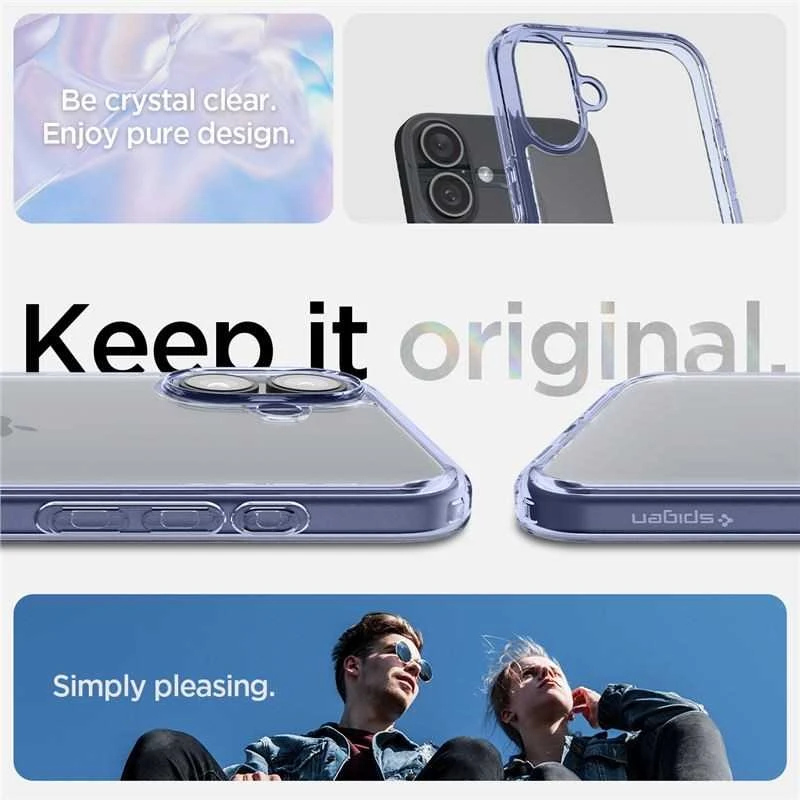 Dėklas Spigen Ultra Hybrid, dangaus krištolas - iPhone 16 Plus