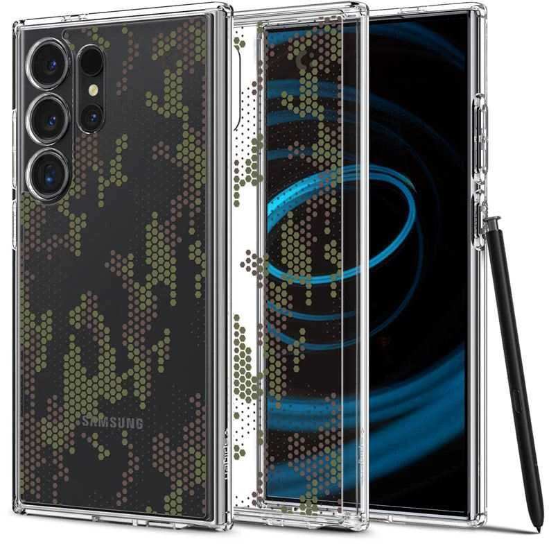 Dėklas Spigen Ultra Hybrid, digital camo - Samsung Galaxy S24 Ultra