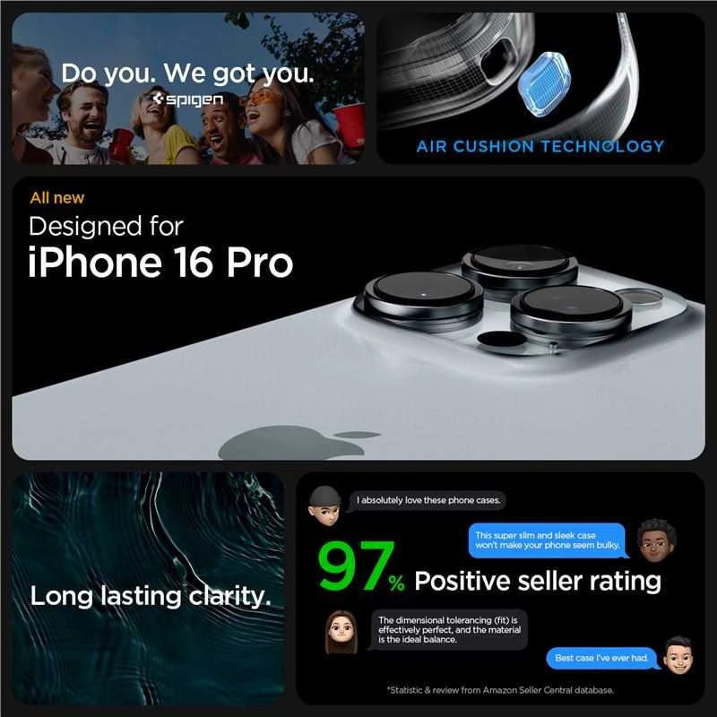 Dėklas Spigen Ultra Hybrid Apple iPhone 16 Pro – dėklas telefonui skaidrus