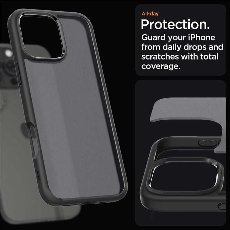 Spigen Ultra Hybrid Apple iPhone 16 Pro – dėklas telefonui juodos spalvos