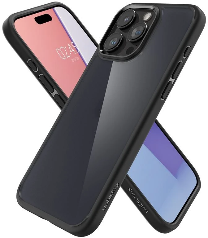Spigen Ultra Hybrid Matte dėklas skirtas Apple iPhone 15 Pro Max, spalva - Frost Black