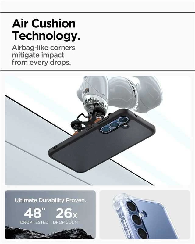 Spigen dėklas ULTRA HYBRID skirtas Samsung Galaxy S25 frost juodos spalvos