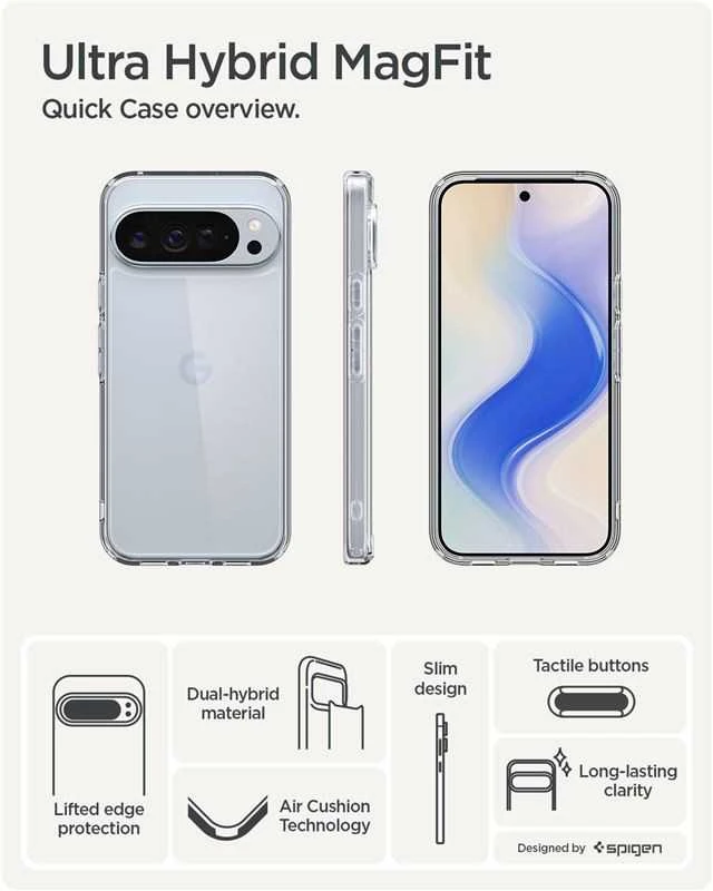 Dėklas Spigen Ultra Hybrid Google Pixel 10 Pro XL crystal clear