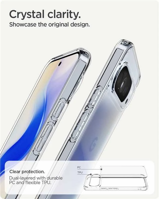Dėklas Spigen Ultra Hybrid Google Pixel 10 Pro XL crystal clear