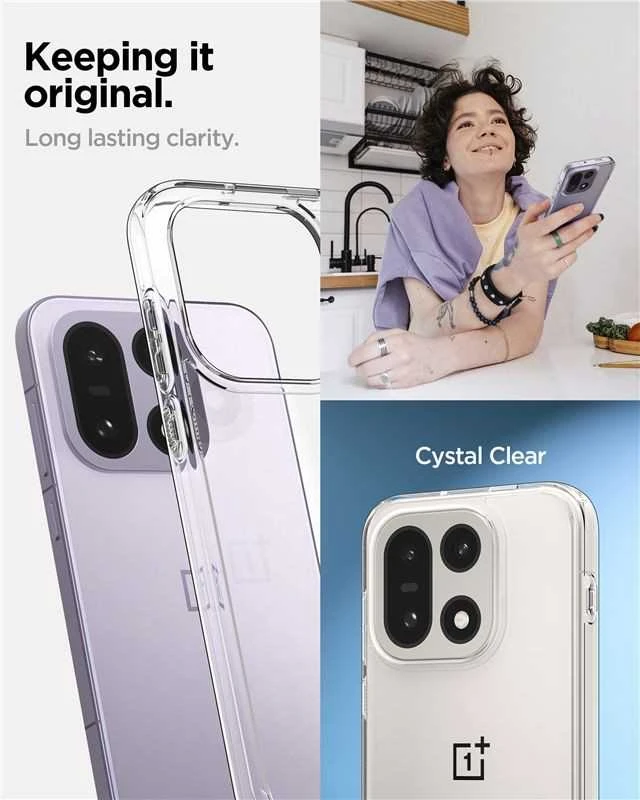 Dėklas Spigen Ultra Hybrid, krištolo skaidrumo - OnePlus 15