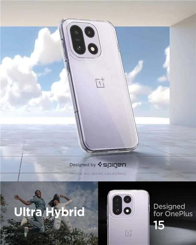 Dėklas Spigen Ultra Hybrid, krištolo skaidrumo - OnePlus 15