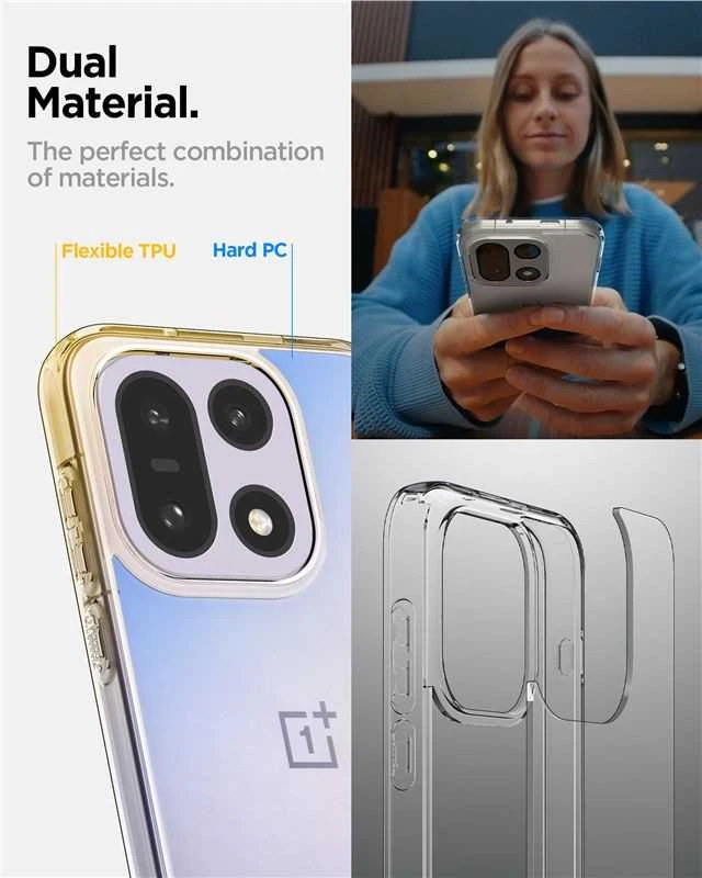 Dėklas Spigen Ultra Hybrid, krištolo skaidrumo - OnePlus 15