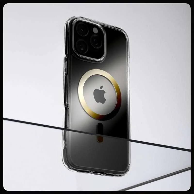 Apple iPhone 16 Pro MAX Spigen Ultra Hybrid Mag MagSafe dėklas telefonui aukso spalvos
