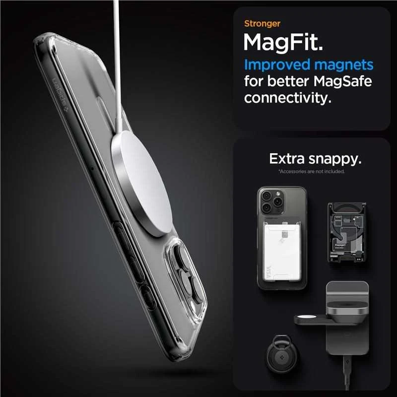 Apple iPhone 16 Pro MAX Spigen Ultra Hybrid Mag MagSafe dėklas telefonui aukso spalvos