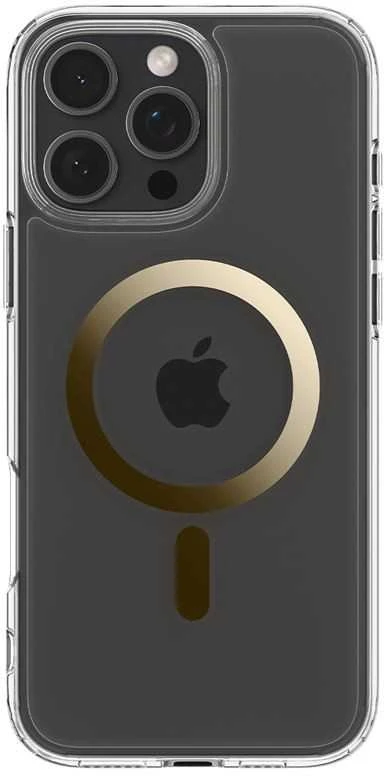 Apple iPhone 16 Pro MAX Spigen Ultra Hybrid Mag MagSafe dėklas telefonui aukso spalvos