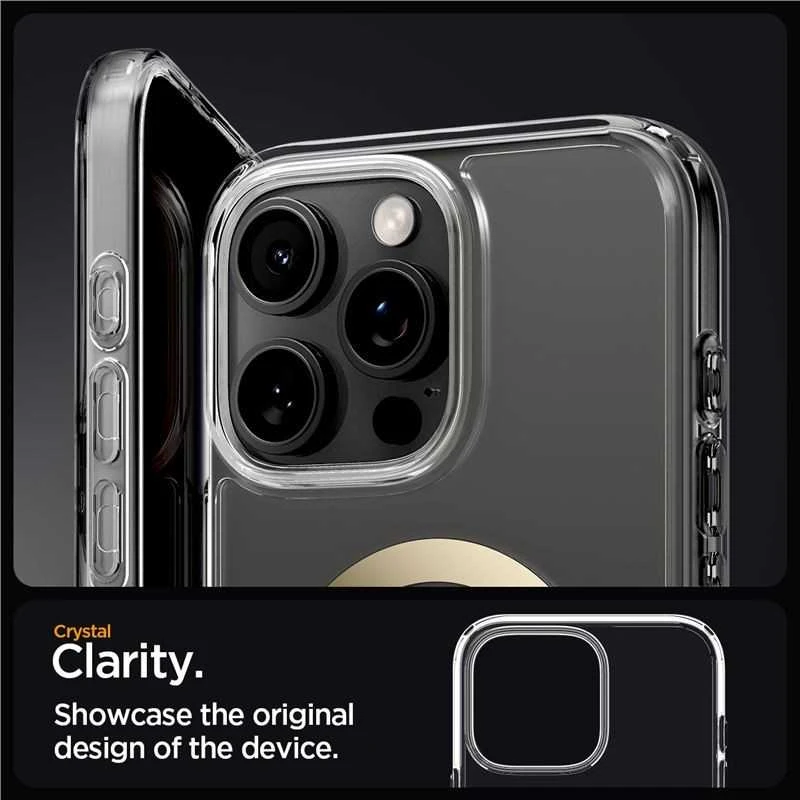 Apple iPhone 16 Pro MAX Spigen Ultra Hybrid Mag MagSafe dėklas telefonui aukso spalvos