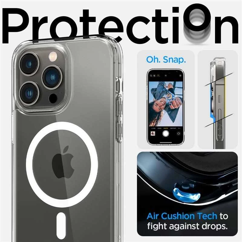 Spigen Ultra Hybrid (MagFit) dėklas skirtas Apple iPhone 14 Pro Max, spalva - Balta