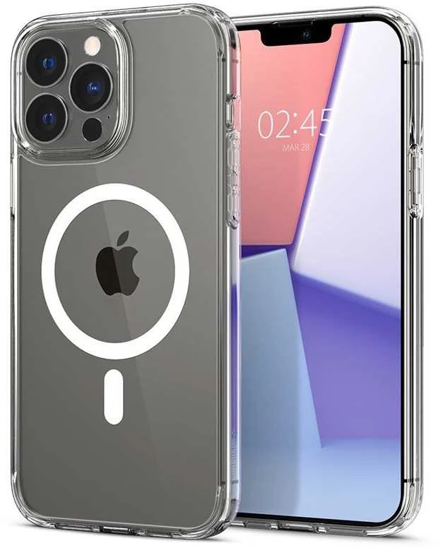 Spigen Ultra Hybrid (MagFit) dėklas skirtas Apple iPhone 13 Pro Max, spalva - Balta
