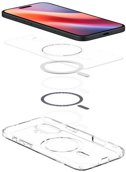 Dėklas Spigen Ultra Hybrid MagSafe, baltos spalvos – Apple iPhone 16 Plus