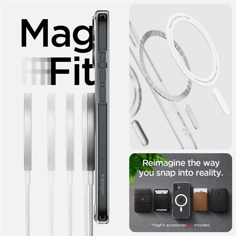 Spigen Ultra Hybrid MagSafe Apple iPhone 16 – dėklas telefonui baltos spalvos