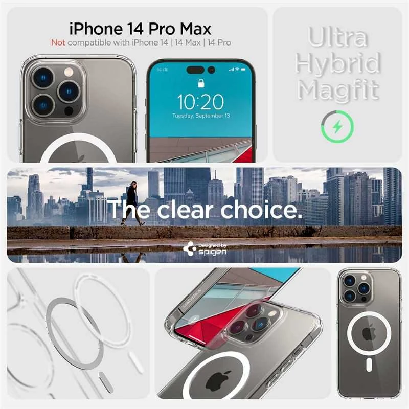 Spigen Ultra Hybrid MagSafe, baltas - iPhone 14 Pro Max