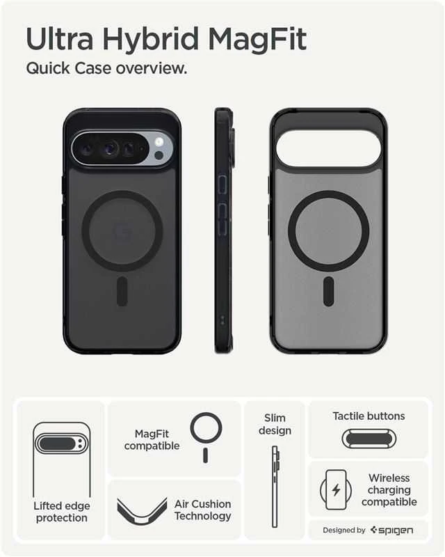 Dėklas SPIGEN ULTRA HYBRID MAG MAGSAFE GOOGLE PIXEL 10 PRO XL FROST Juodas