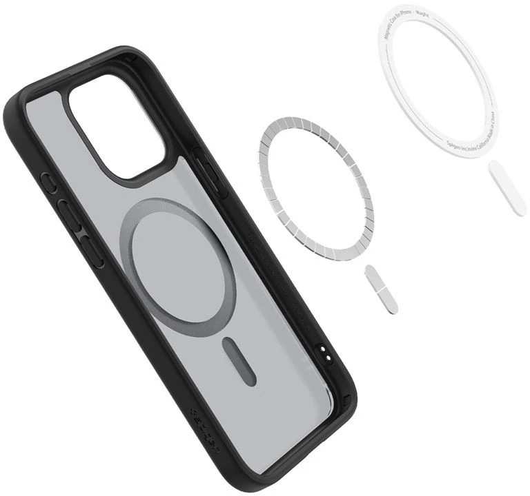 Spigen Ultra Hybrid (MagFit) dėklas skirtas Apple iPhone 15 Pro Max, spalva - Frost Black