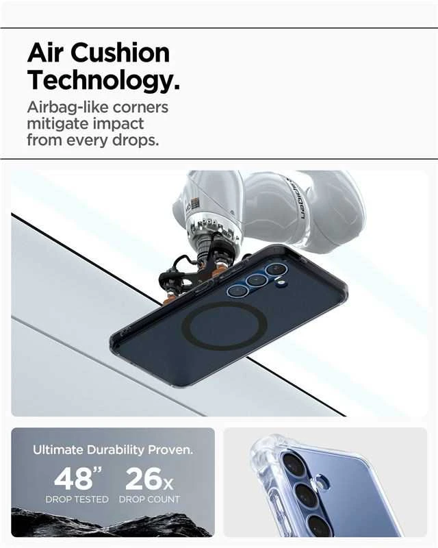 Dėklas Spigen Ultra Hybrid Mag Magsafe Galaxy S25 frost juodas
