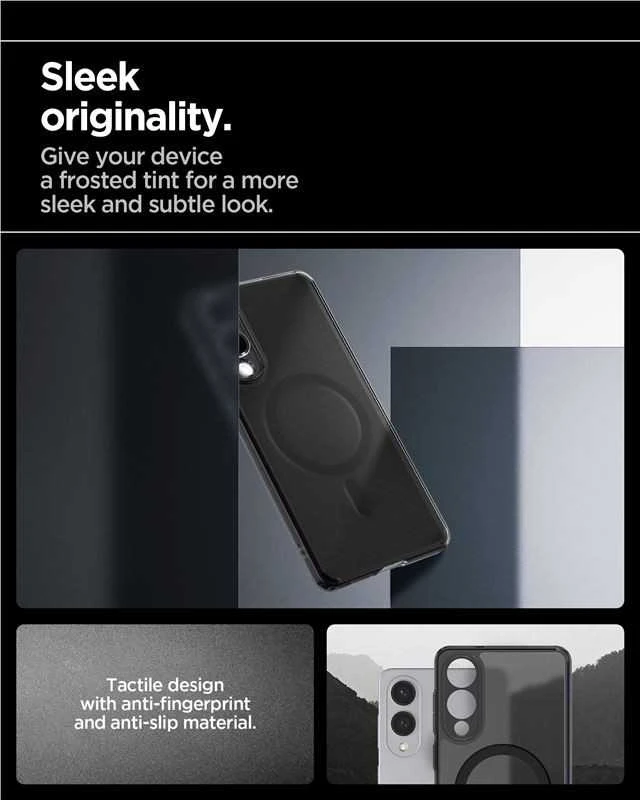 Spigen Ultra Hybrid Mag dėklas su MagSafe skirtas Samsung Galaxy S25 Edge – juodos spalvos Translucent