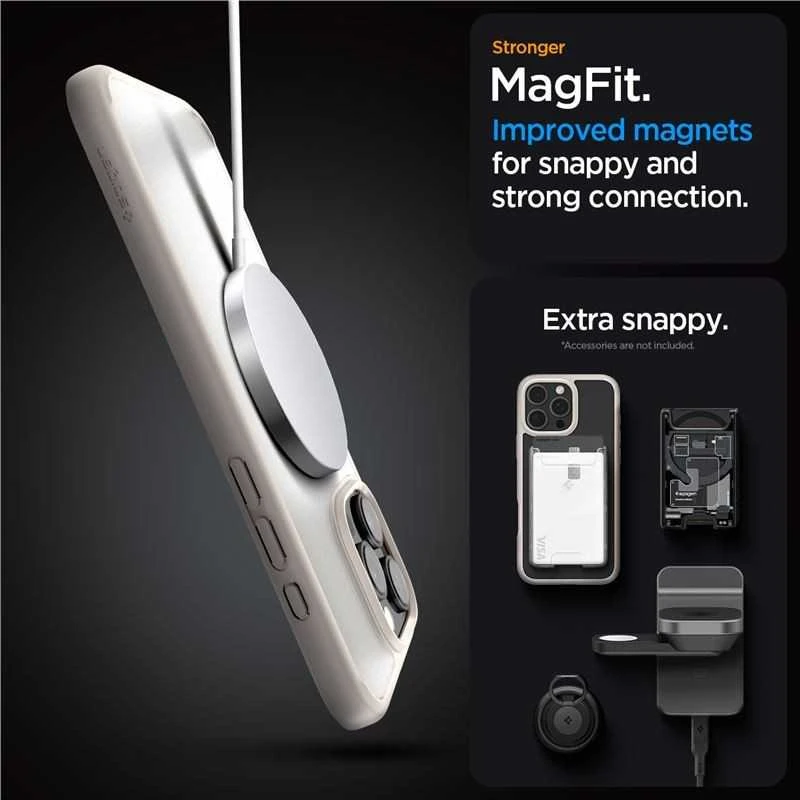 Spigen Ultra Hybrid Mag MagSafe Apple iPhone 16 Pro Max – dėklas telefonui titano spalvos