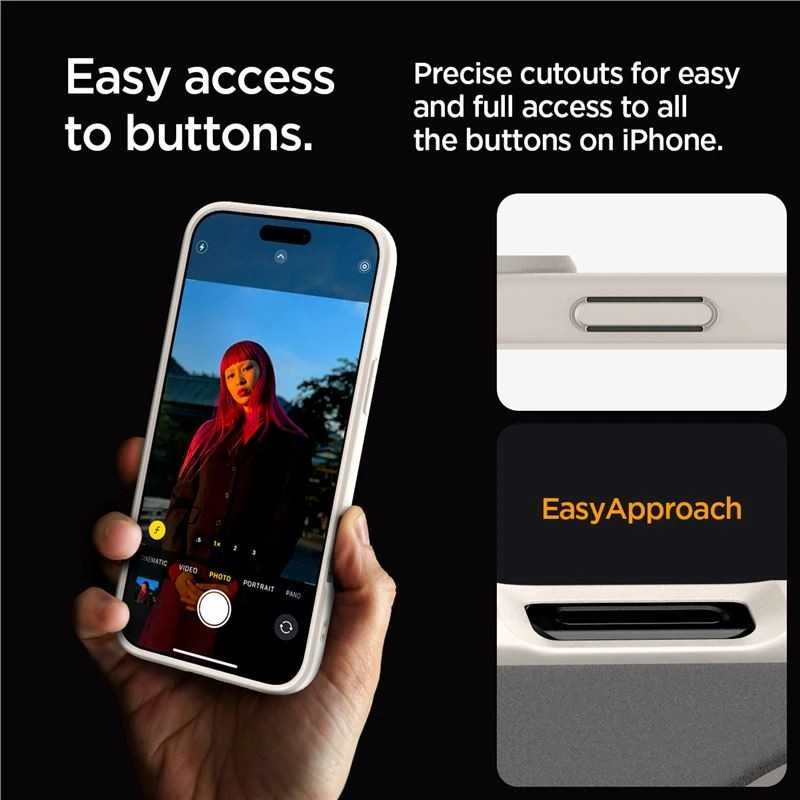 Spigen Ultra Hybrid Mag MagSafe Apple iPhone 16 Pro Max – dėklas telefonui titano spalvos