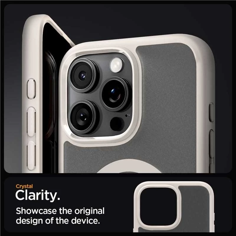 Spigen Ultra Hybrid Mag MagSafe Apple iPhone 16 Pro Max – dėklas telefonui titano spalvos