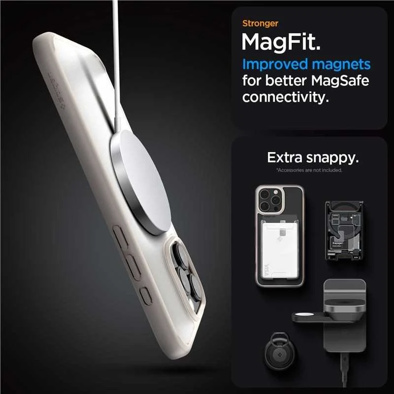 Spigen Ultra Hybrid Mag MagSafe – dėklas skirtas Apple iPhone 16 Pro Frost Natural Titanium