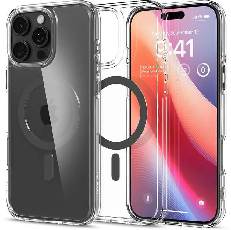 Spigen Ultra Hybrid Mag MagSafe Apple iPhone 16 Pro Max – dėklas telefonui pilkos spalvos