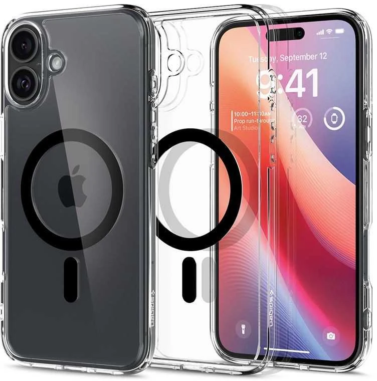 Spigen dėklas ULTRA HYBRID MAG compatible su MagSafe skirtas Apple iPhone 16 Plus juodos spalvos