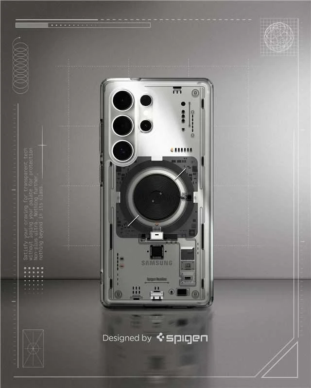 Spigen Ultra Hybrid Mag dėklas skirtas Samsung Galaxy S25 Ultra Neo One – skaidrus