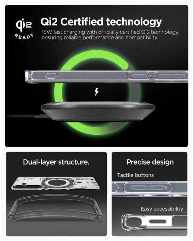 Spigen Ultra Hybrid Mag Dėklas skirtas Samsung Galaxy S25 Neo One – skaidrus