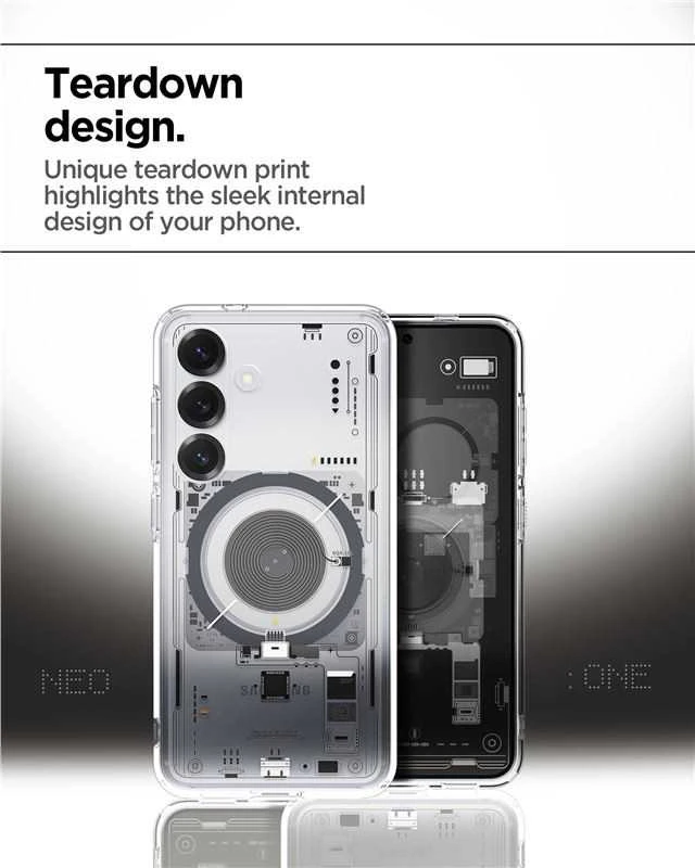 Spigen Ultra Hybrid Mag Dėklas skirtas Samsung Galaxy S25 Neo One – skaidrus