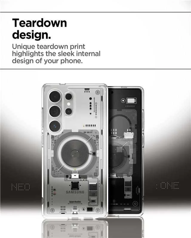 Spigen Ultra Hybrid Mag dėklas skirtas Samsung Galaxy S25 Ultra Neo One – skaidrus