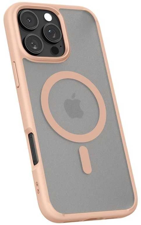 Dėklas Spigen „Ultra Hybrid MagSafe“, šerkšno rožinės spalvos titano spalvos – „iPhone 16 Pro Max“