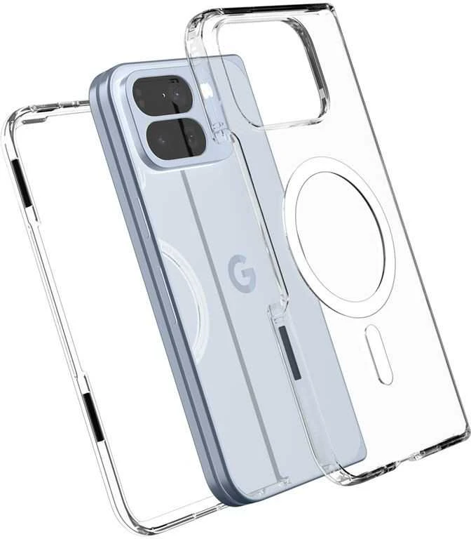 Dėklas Spigen „Ultra Hybrid MagSafe“, skaidriai baltas – „Google Pixel 10 Pro Fold“
