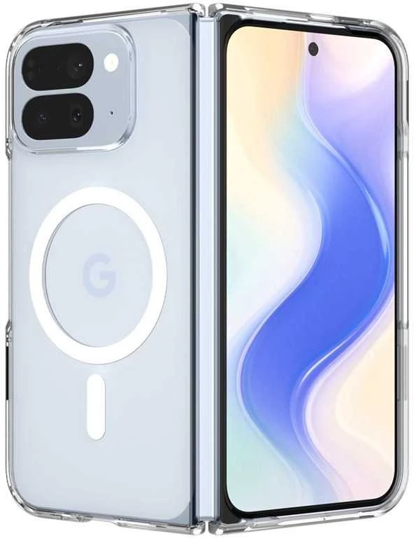 Dėklas Spigen „Ultra Hybrid MagSafe“, skaidriai baltas – „Google Pixel 10 Pro Fold“