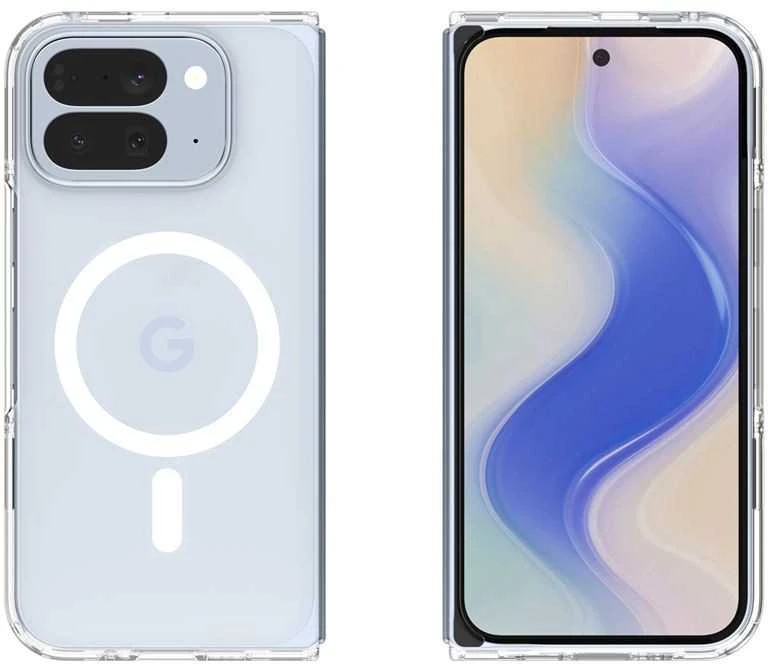 Dėklas Spigen „Ultra Hybrid MagSafe“, skaidriai baltas – „Google Pixel 10 Pro Fold“