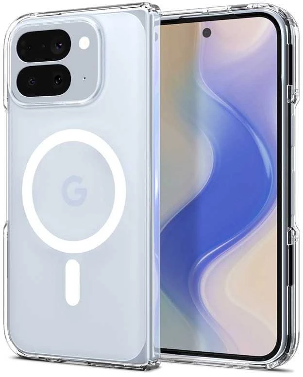 Dėklas Spigen „Ultra Hybrid MagSafe“, skaidriai baltas – „Google Pixel 10 Pro Fold“