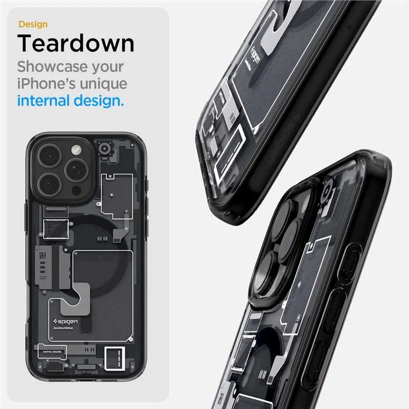 Dėklas „Spigen Ultra Hybrid MagSafe“, „Zero One“ – „Apple iPhone 16 Pro Max“